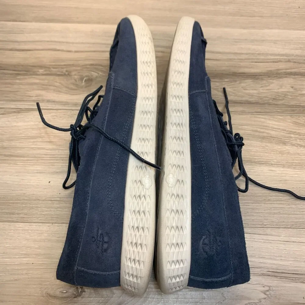 Skechers On The Go Glide Size 12 Mens Boat Shoes Blue Gray Suede Comfort Casual - Picture 2 of 11